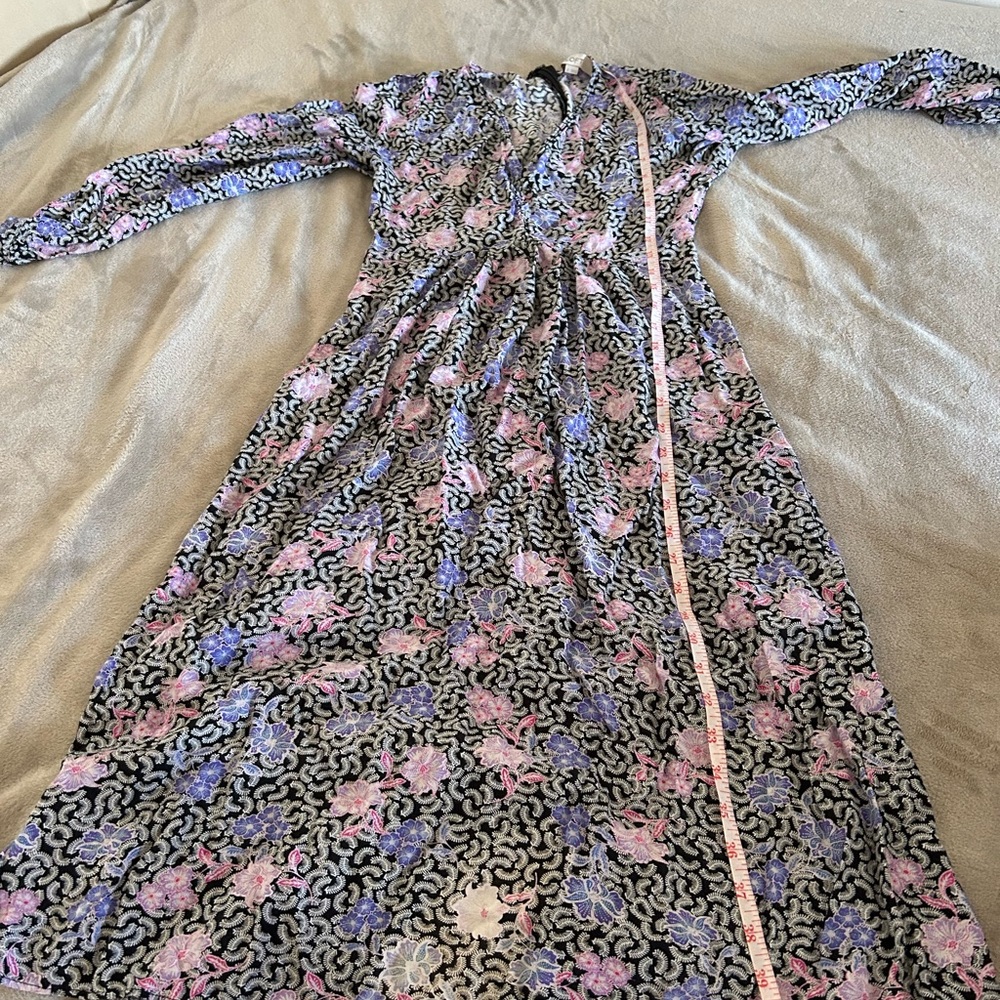LOFT Floral Maxi Dress - Pink, Purple, Black